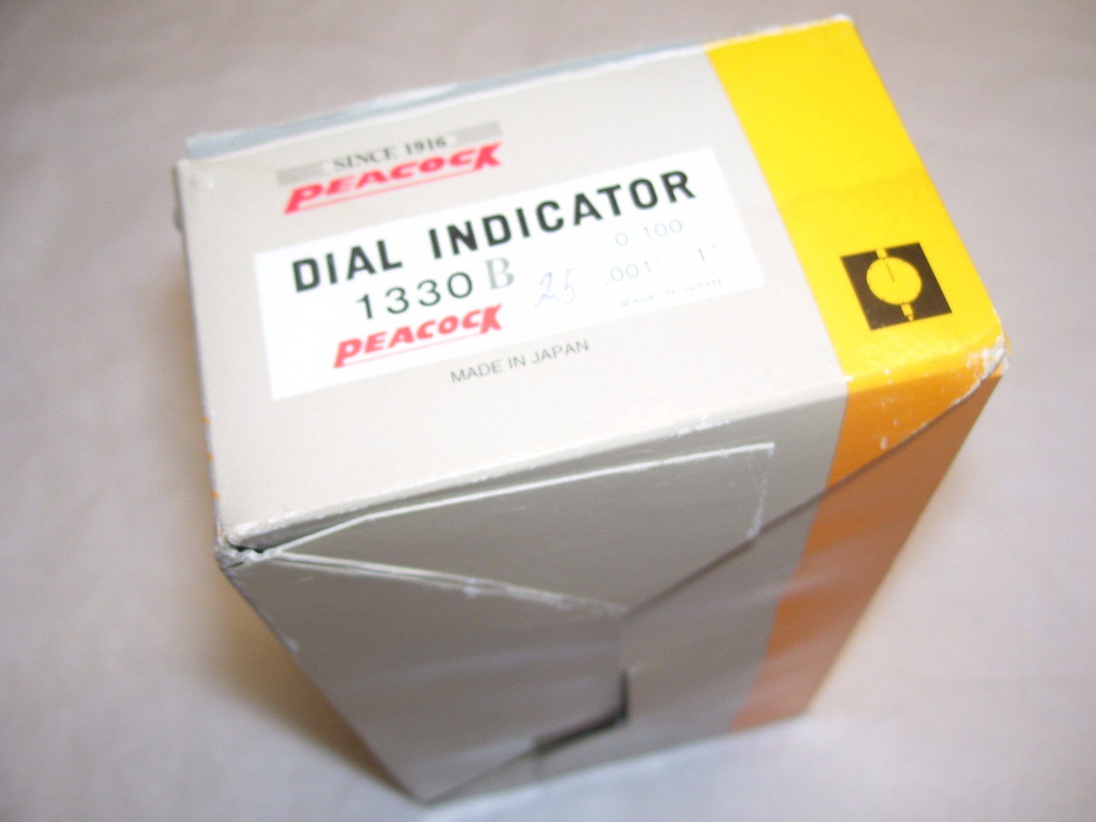 Dial Indicator, PEACOCK 1330B (.001") Grad., 0-1" Range Dial Indicator, Japan