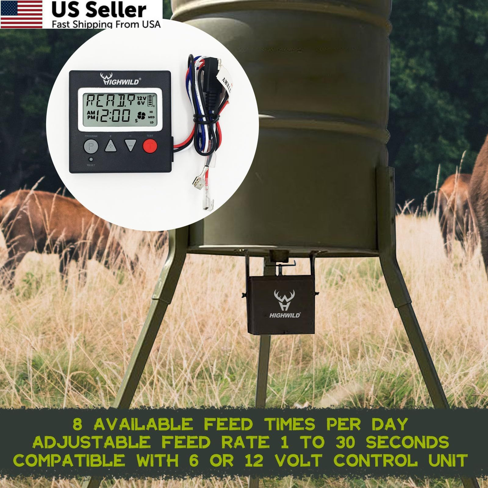 Highwild 6V/12V Universal Game Feeder Digital Timer G-