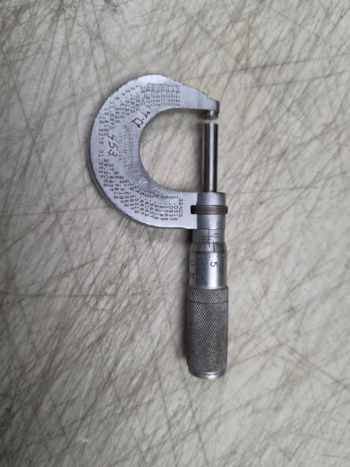 Vtg STARRETT NO. 256 DISC MICROMETER