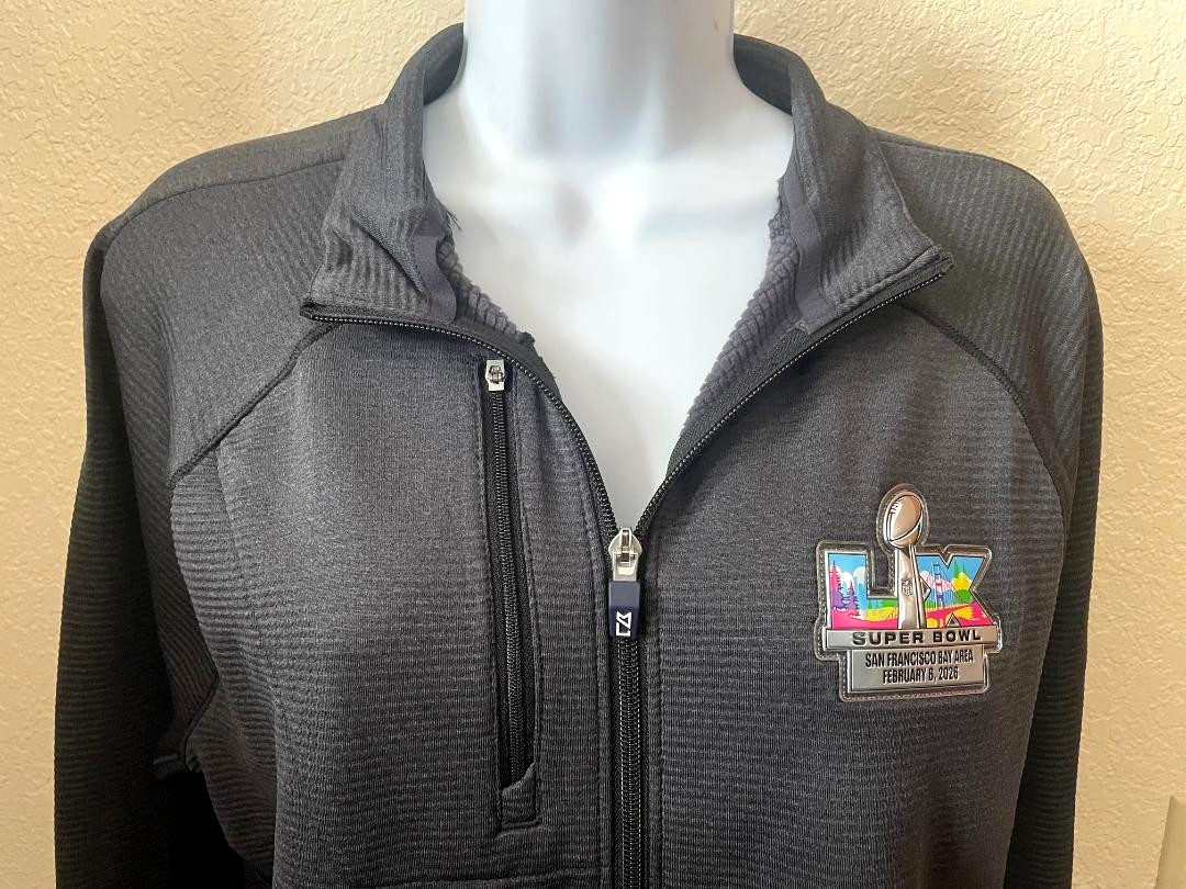 2026 NFL Super Bowl 60 Bay Area Women's Full Zip Pullover Cutter & Buck Size XL