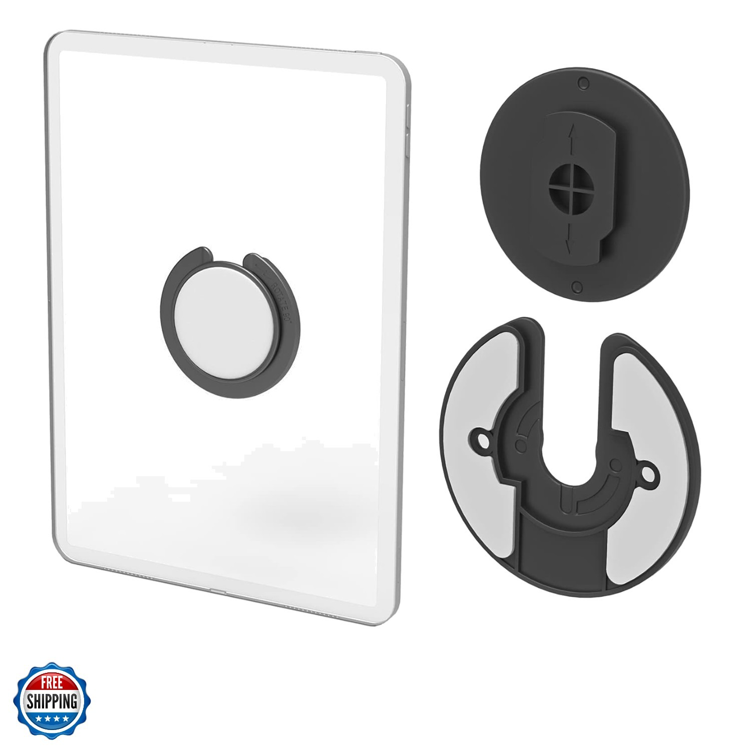 Universal Tablet Wall Mount Adjustable 90 Degrees Rotating Tablet Holder Fit ...