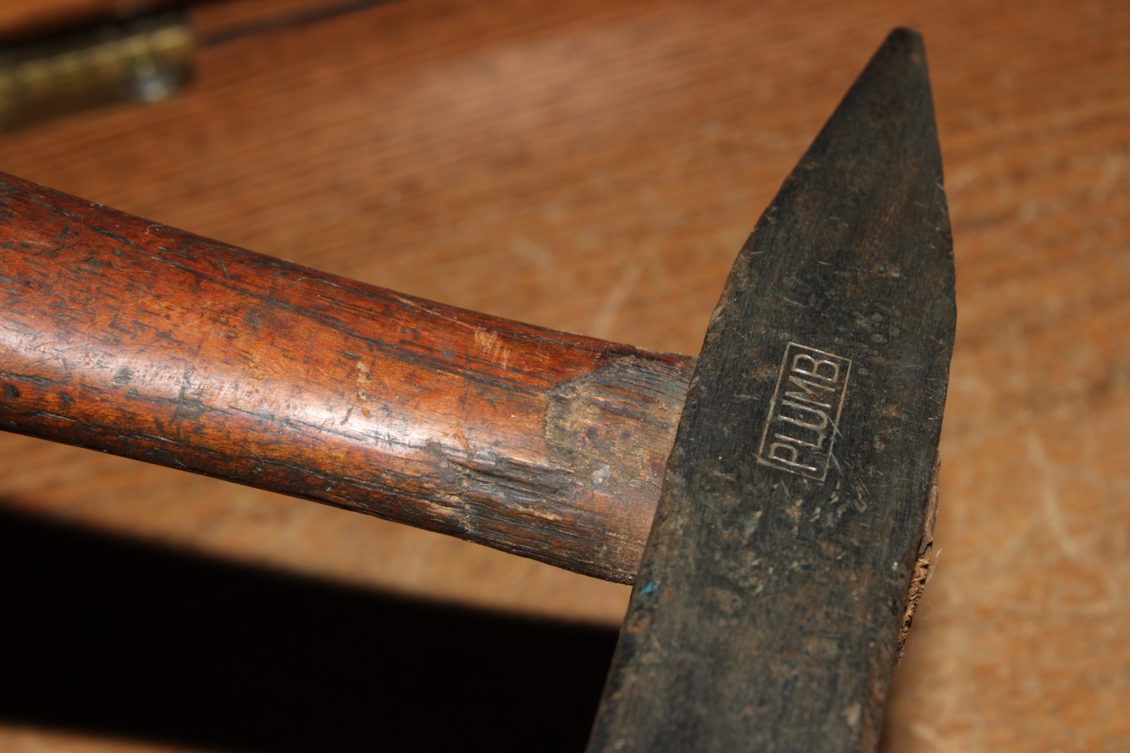 Vintage Plumb Tack Hammer Tinsmith Square Flat Head