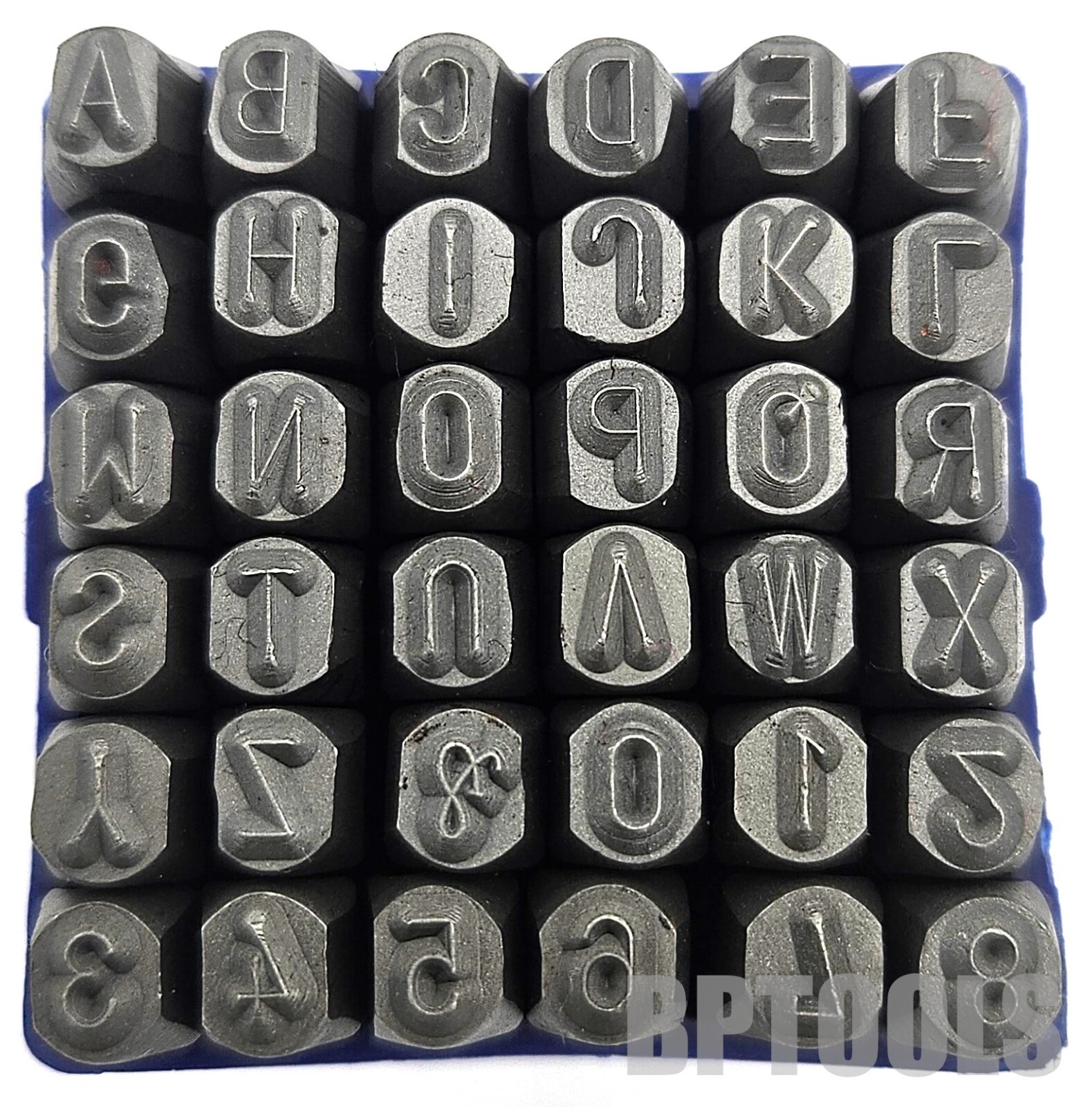 36pc 1/8" 3MM Letter & Number Stamp Punch Set Hardened Steel, Metal Wood Leather