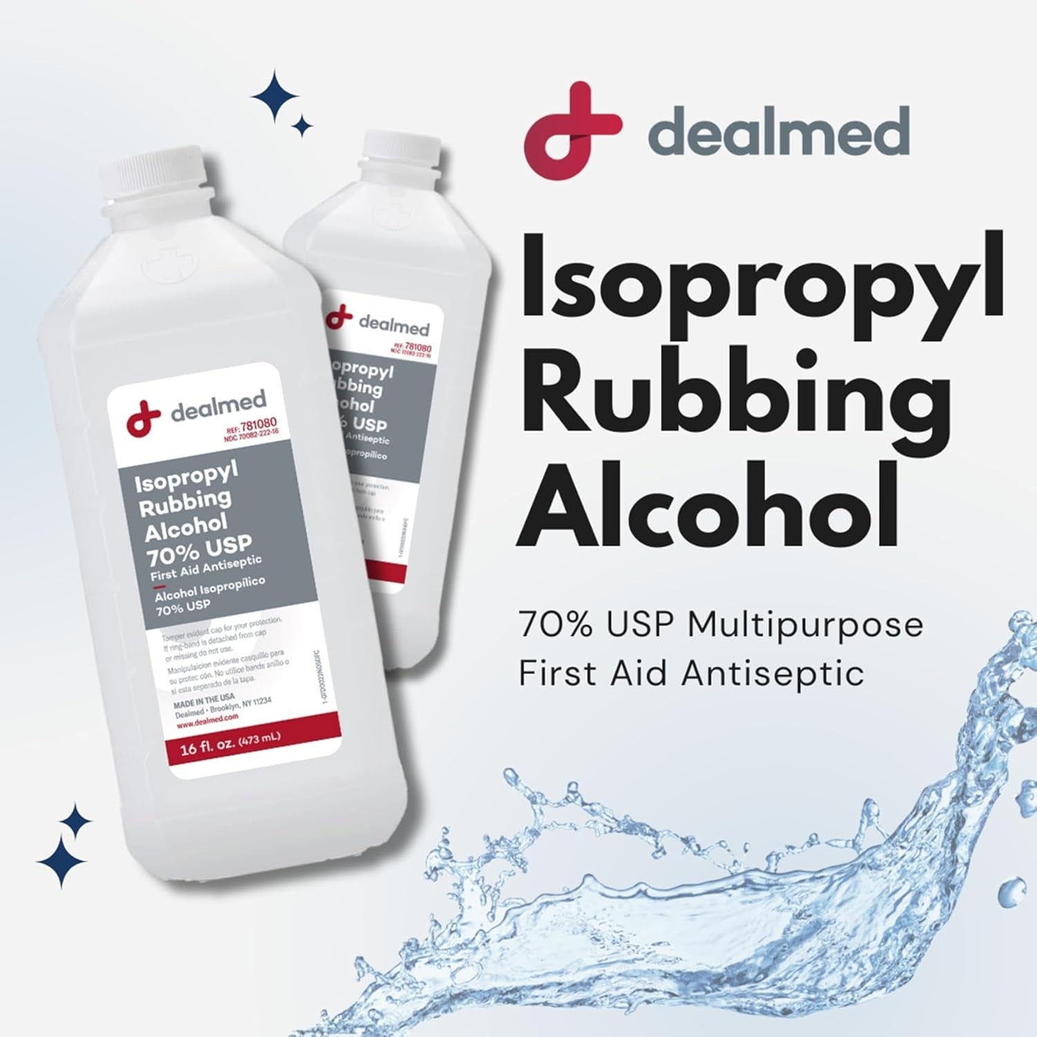 16 fl. oz Isopropyl Rubbing Alcohol 70% – Essential Antiseptic & Disinfectant