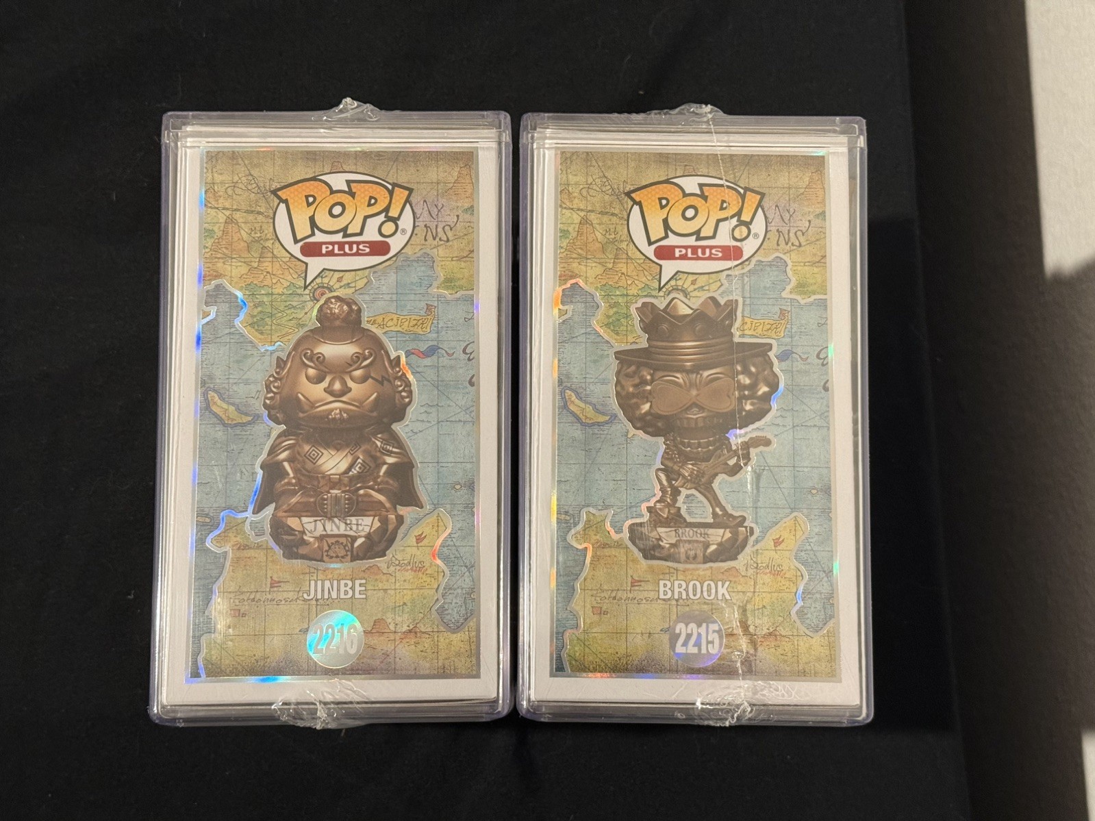 One Piece Funko Pop! Plus Brook and Jinbe (Bronze) + Protector