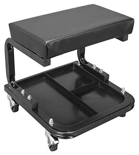 ATR6300B Rolling Creeper Garage/Shop Seat: Padded Creeper seat-250lbs-Black