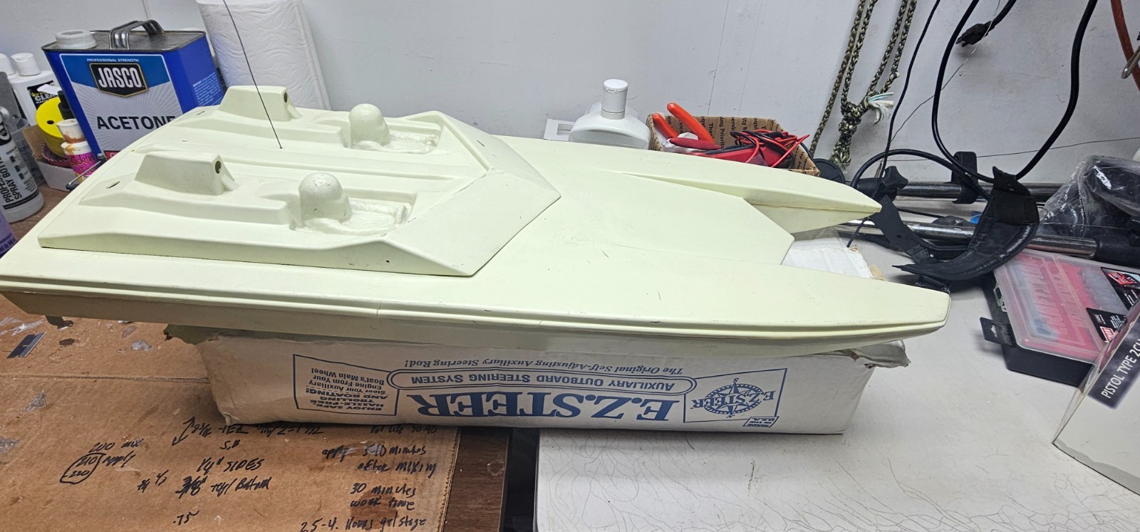 Vintage Twin-Motor Electric RC Catamaran Racing Boat – w/ FREE Charger