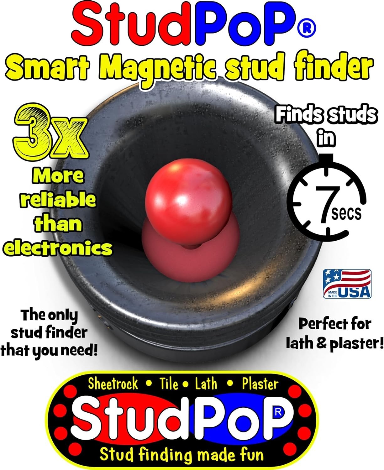 Effortless Stud Finder with Visual Cue - Perfect for Thick Walls & DIY Projects