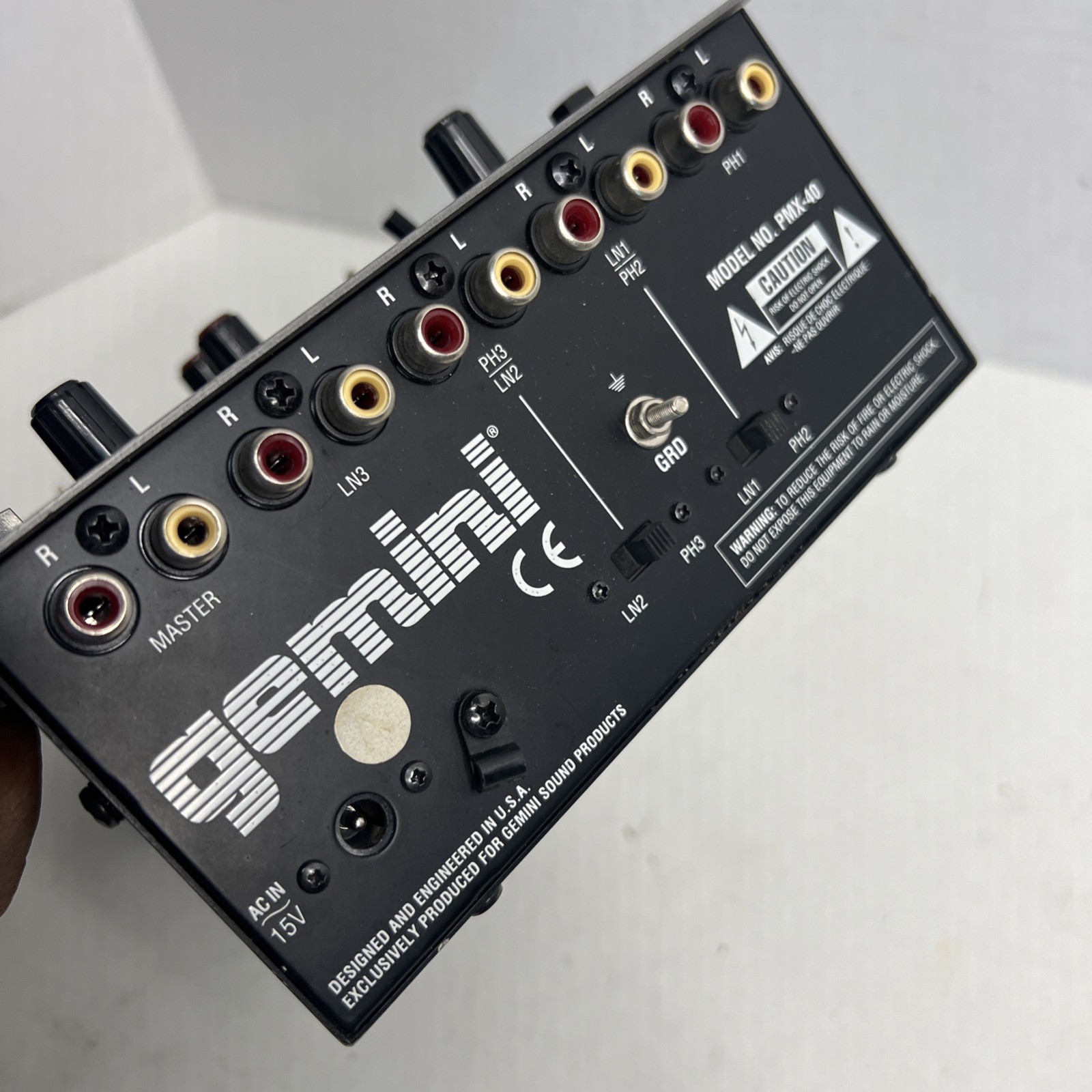 Gemini PMX-40 DJ CD Deck PMX-40 Mixer Untested No Cords Included.