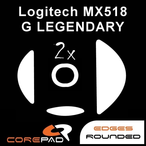 Corepad Skatez Logitech MX518 G LEGENDARY replacement mouse feet Hyperglides Teflon