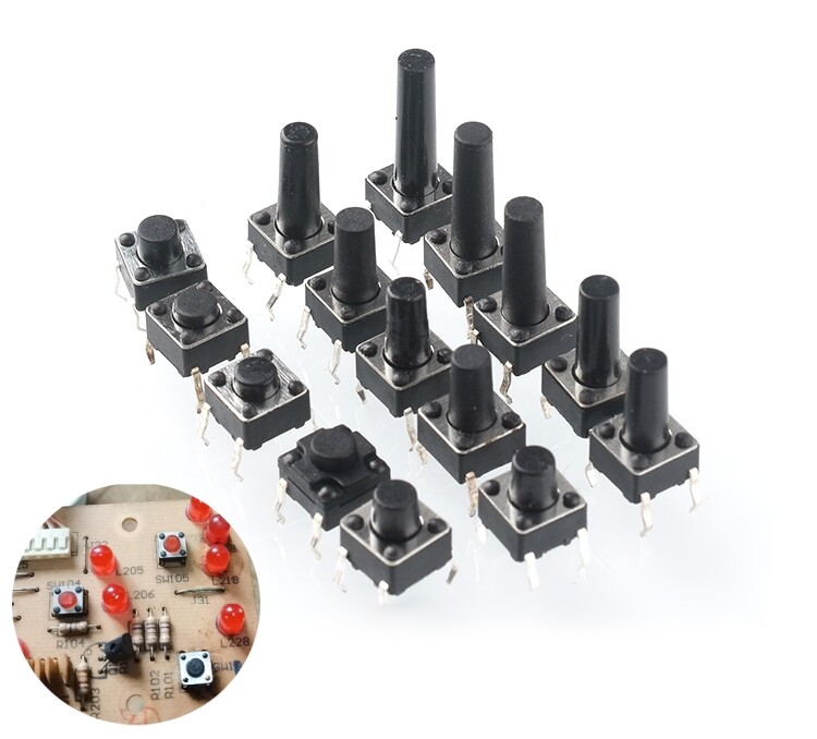 20pcs Momentary Tactile Switch Push Button Switch 4 Pin Mini Micro 6*6*5mm SMD