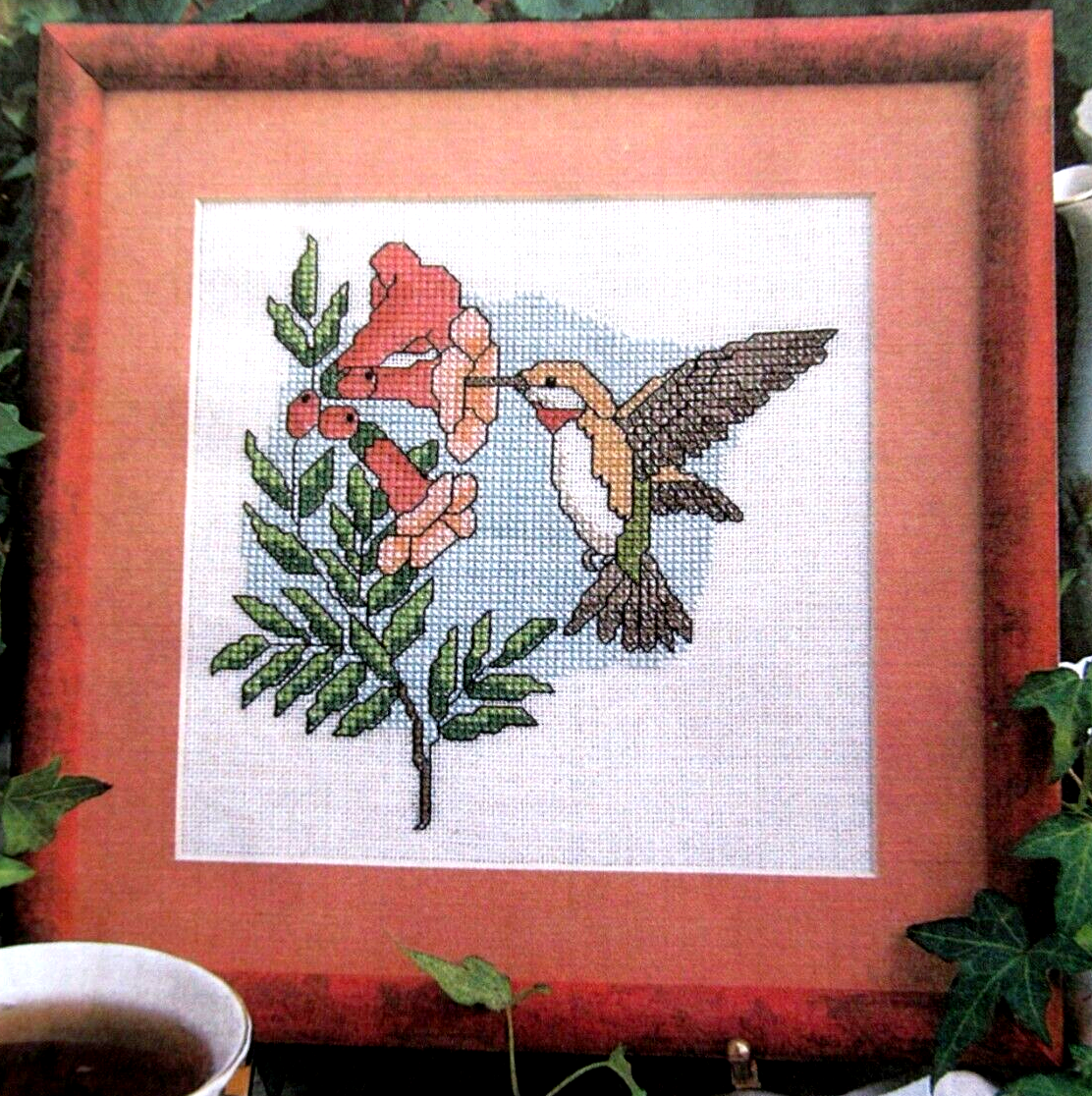 American Sampler Afghan 4 Parts Bag Designs Hummingbird CROSS STITCH PATTERNS