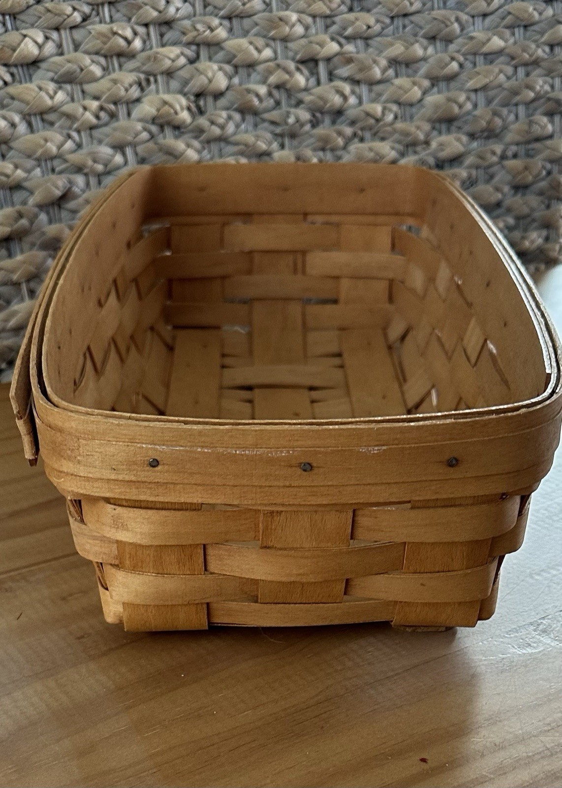 1995 Longaberger Bread Basket with Protector 14.5” X 7.75”