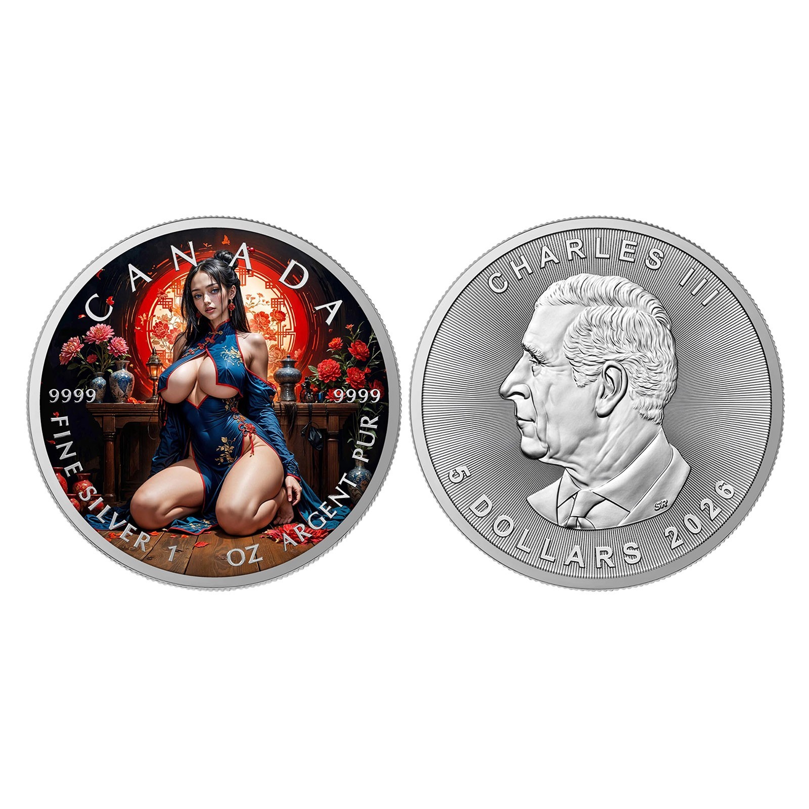 2026 CANADA Silken Desire Naughty Sexy Temptation Girl 3D Coin Alloy