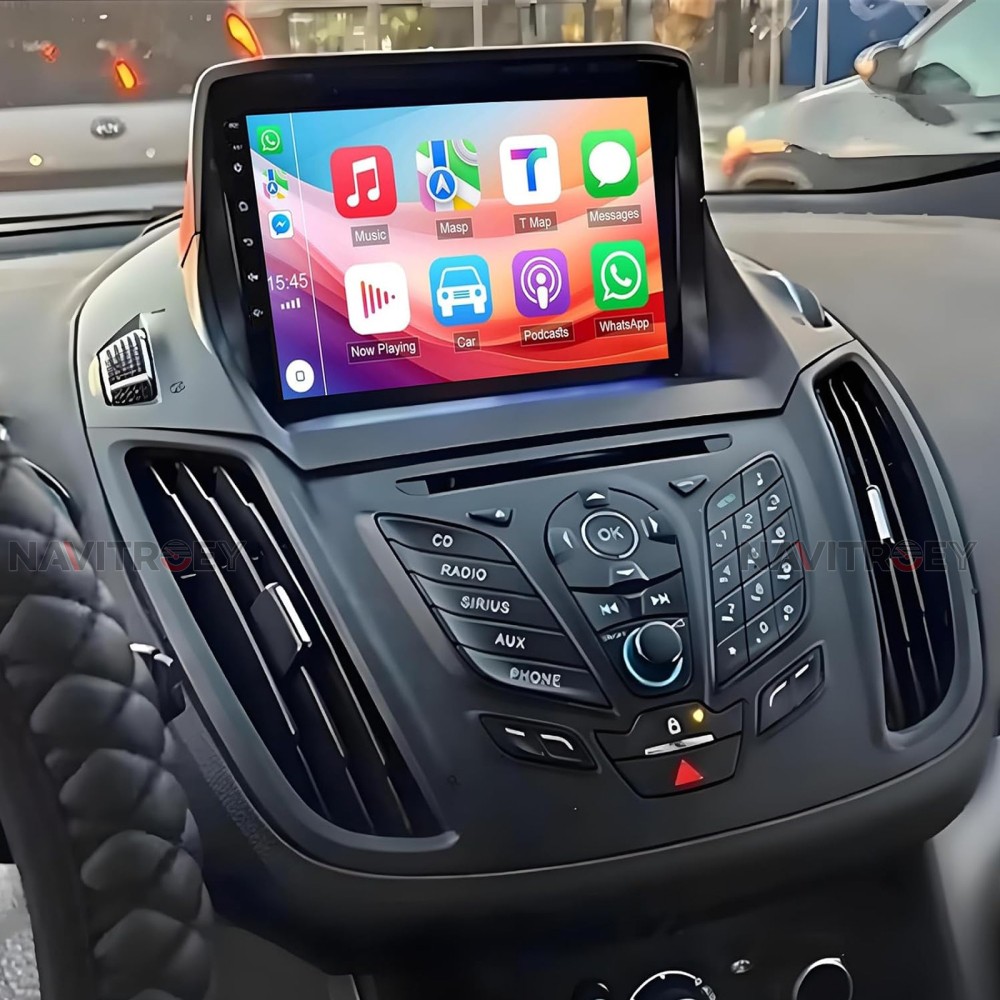 For Ford Escape 2013-2019 Kuga Stereo Radio GPS Navi Apple Carplay FM Android 15