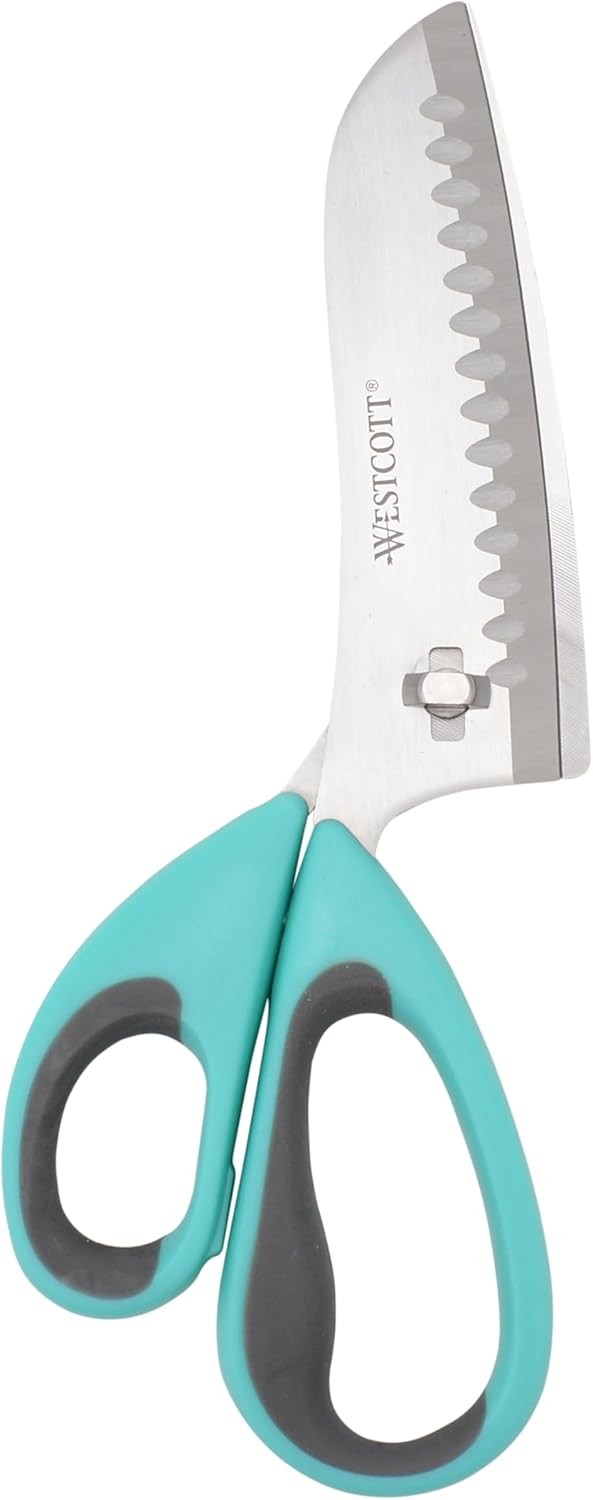 Titanium-Bonded Soft Handle Kitchen Pizza Scissors with Detachable Handles, T...