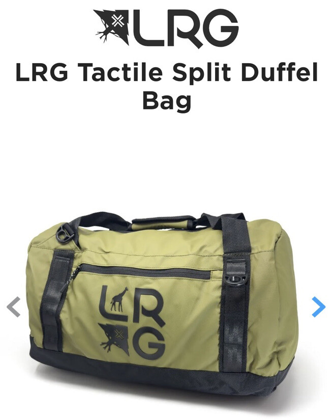 LRG Tactical Split Duffle Bag Olive Color BRAND NEW SEALED