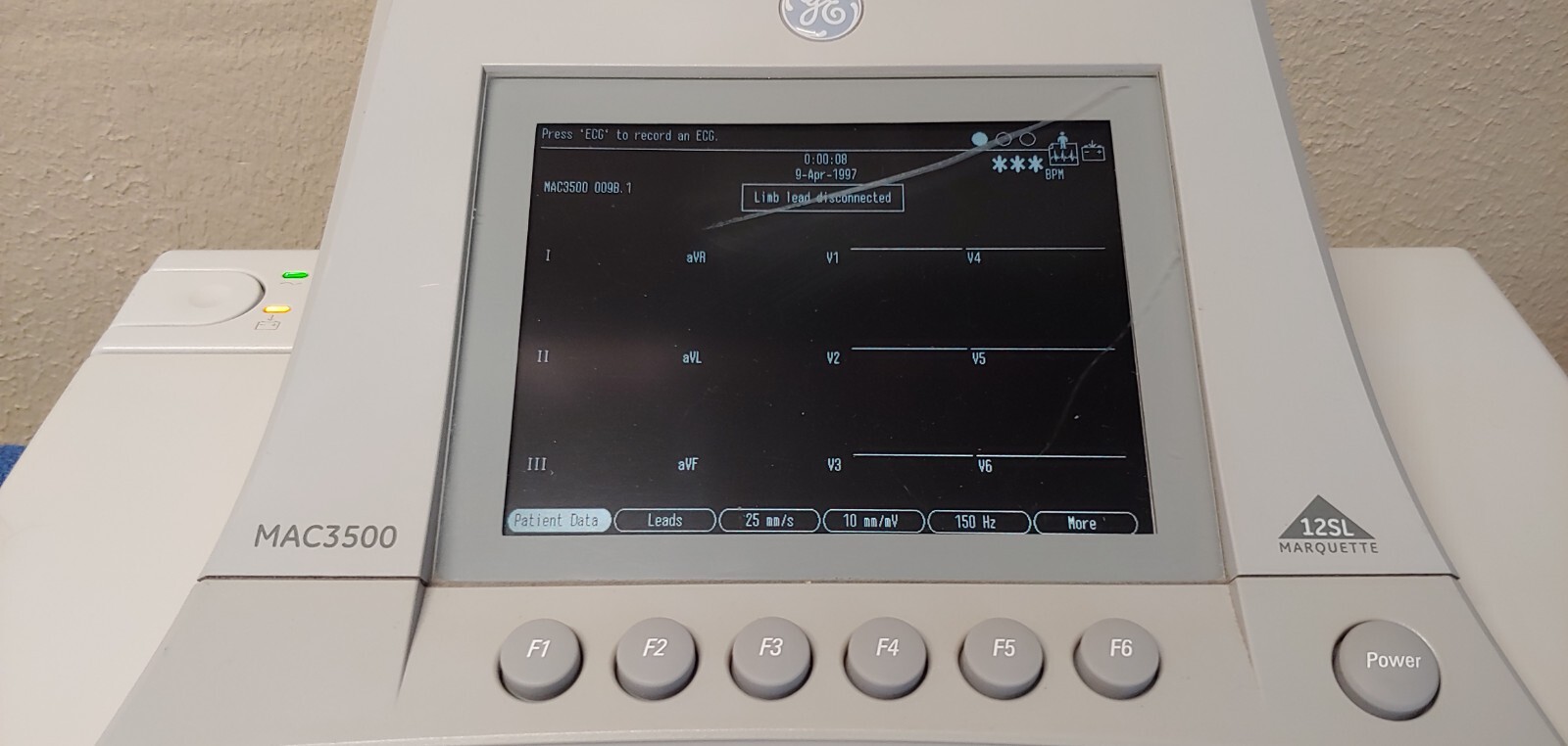 GE MAC3500 ECG System