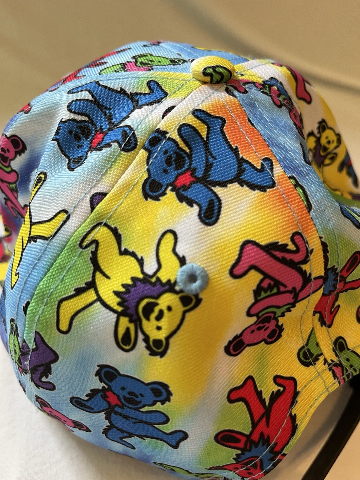 Grateful Dead Baseball Hat, Cap Snap Back One Size Dancing Bears Tie-Dye ￼NWOT