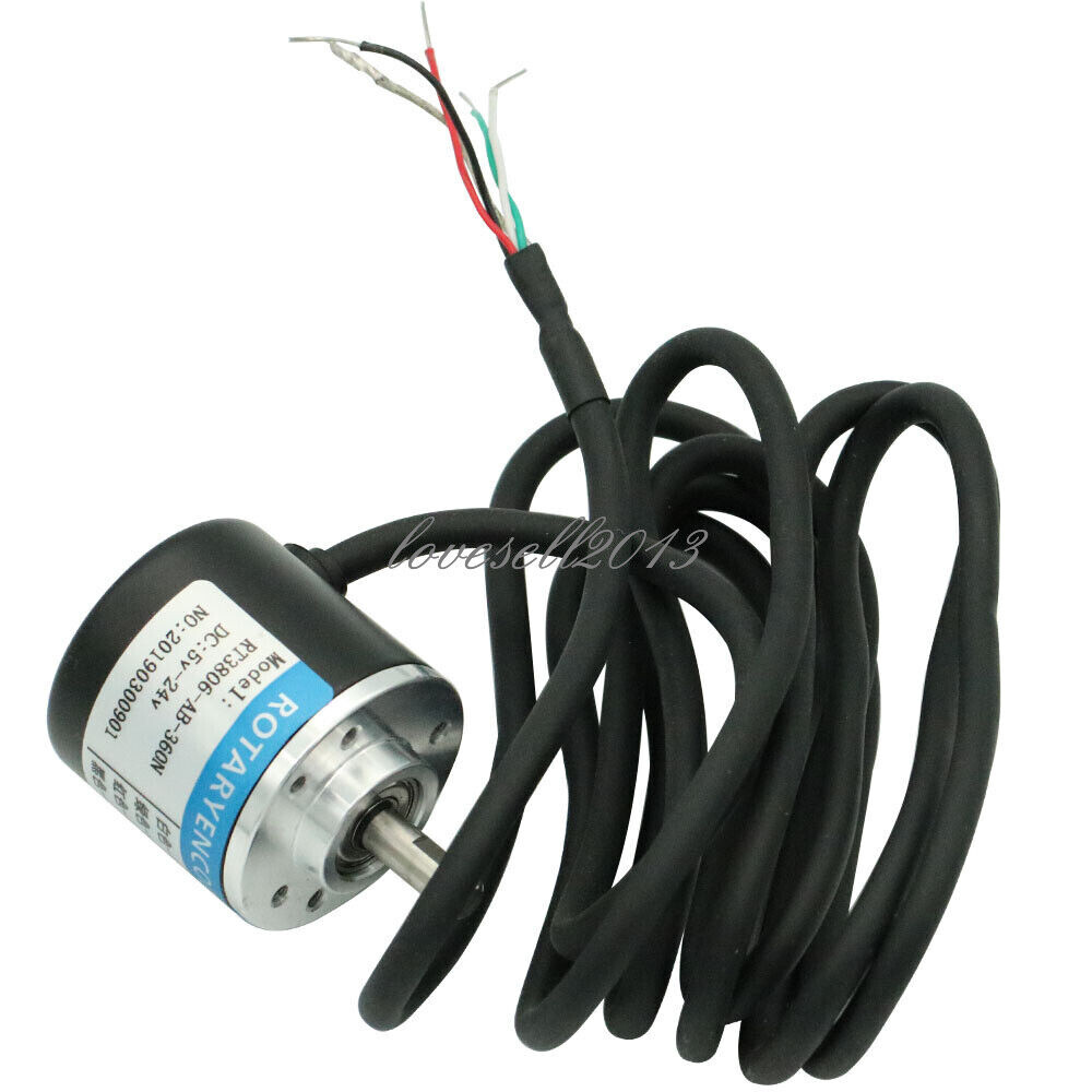 1PCS NEW 360P/R Incremental Rotary Encoder AB phase encoder 6mm Shaft W coupling