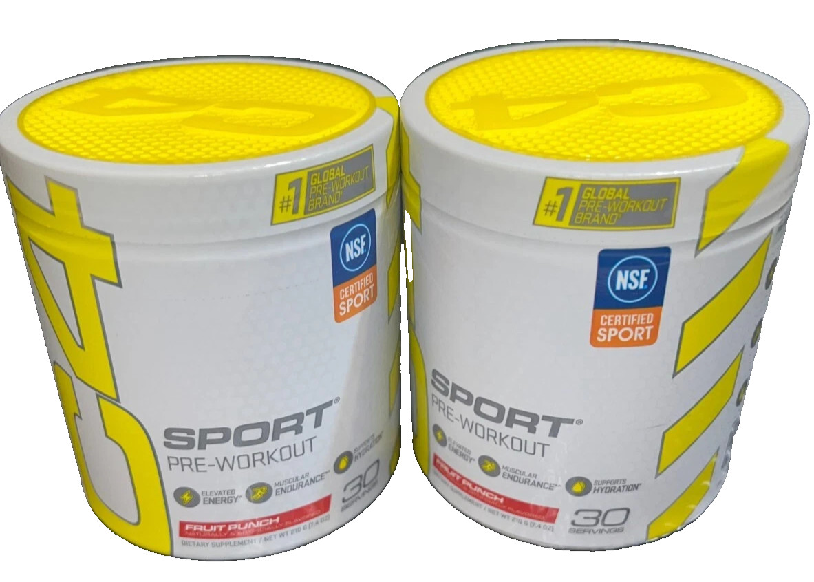 2  Cellucor C4 Sport Pre Workout Powder Fruit Punch 30 Servings BEST BY 4/2026