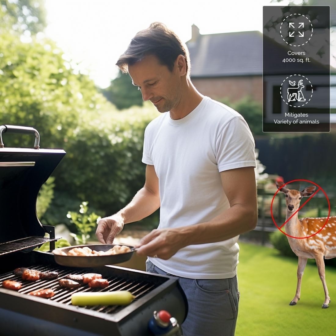 Yard Gard, Electronic and Ultrasonic Animal Stopper Device with Motion-Sensor...