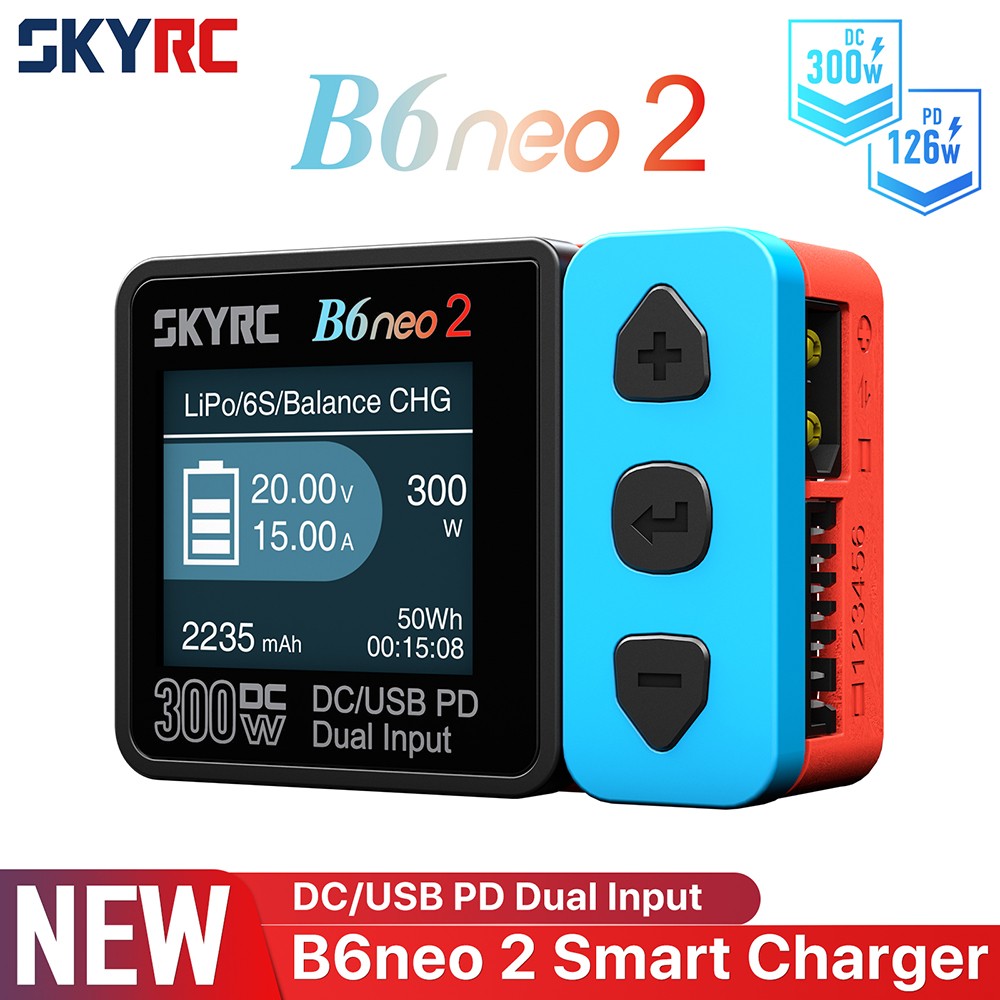 SKYRC B6neo 2 Smart Charger LiPo/LiFe/Lilon/LiHV/NiMH/NiCd/Pb Battery Charger