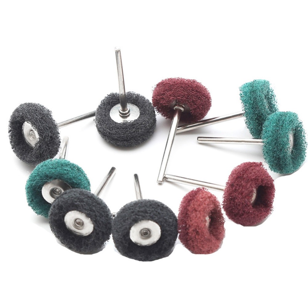 80Pcs Mini Abrasive Buff Wheel Grinding Polishing Shank Craft Bits Rotary Tool r