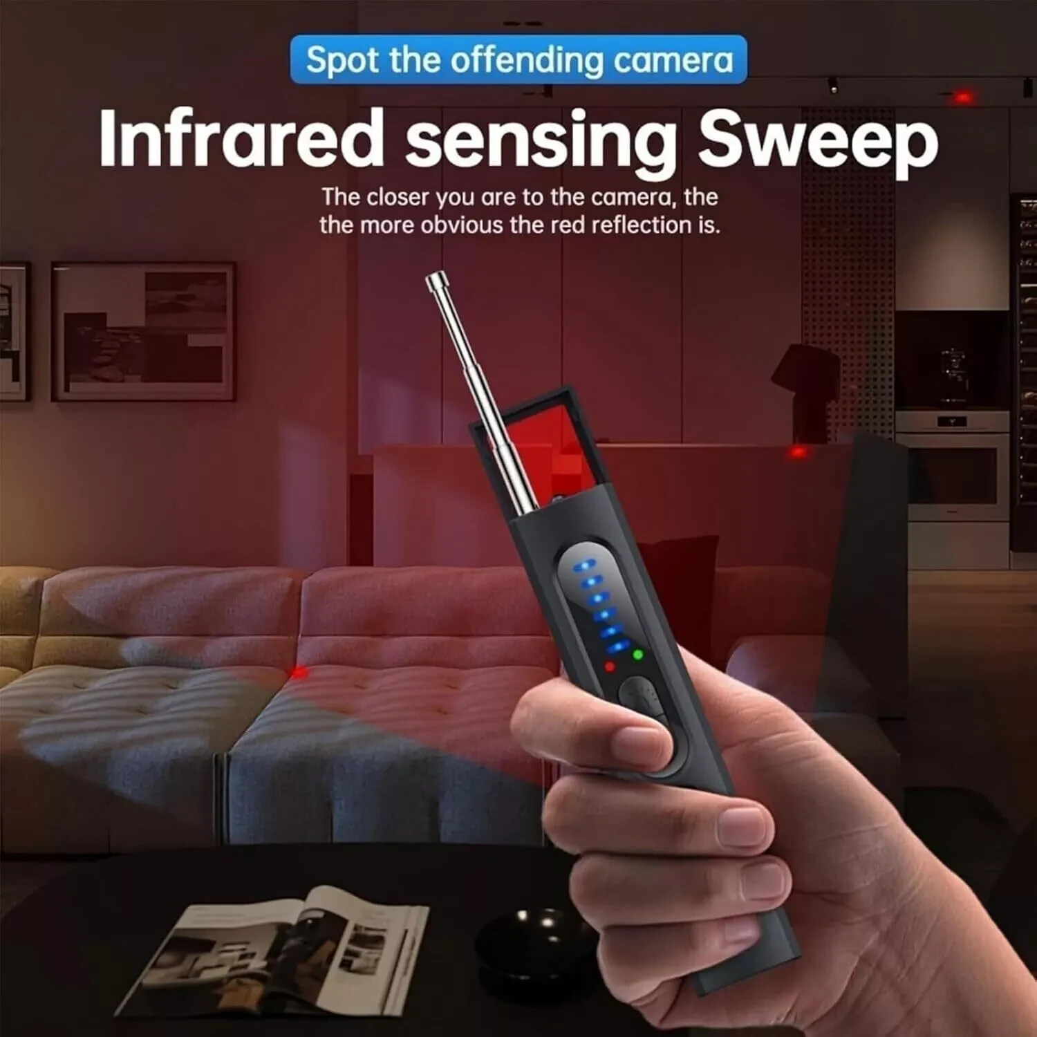 Hidden Camera Detector, Camera Detector, Anti Spy, GPS Tracker Detector,Portable