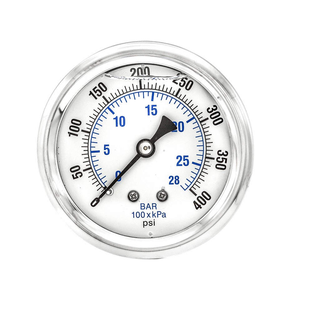PIC GAUGES PRO-202L-254I Pressure Gauge,1/4 in. NPT,2-1/2 in. 20TW39