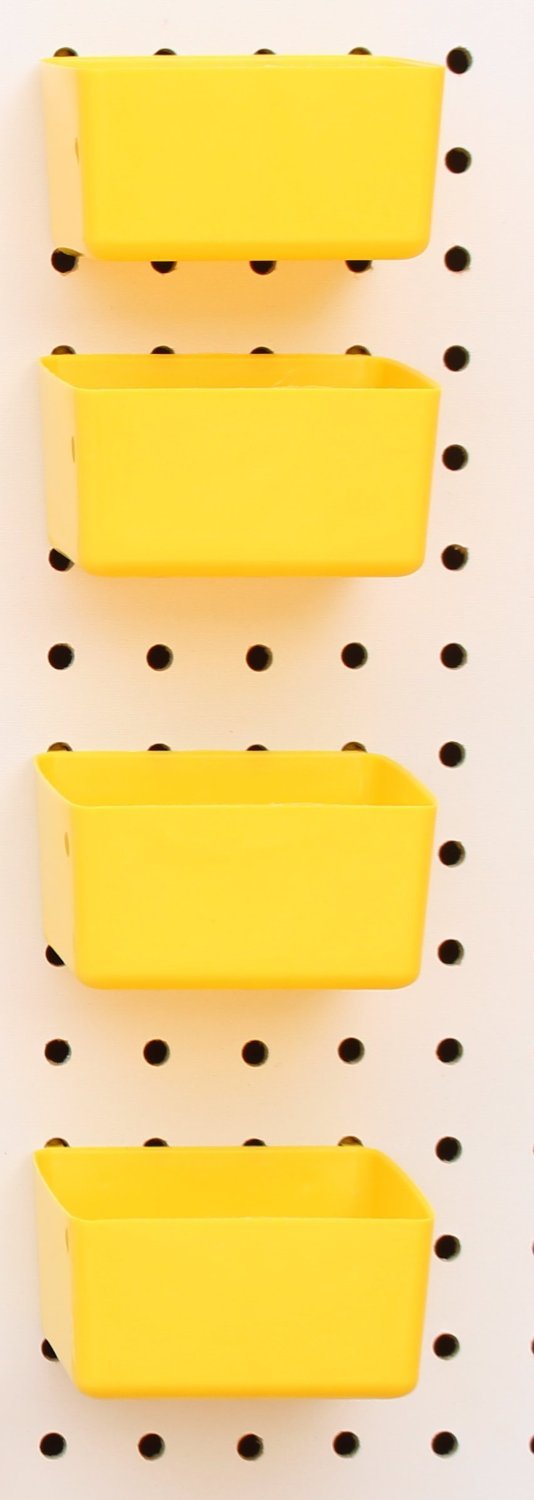 16 Piece Pegboard Plastic Bin and Plastic Tool Holder Kit