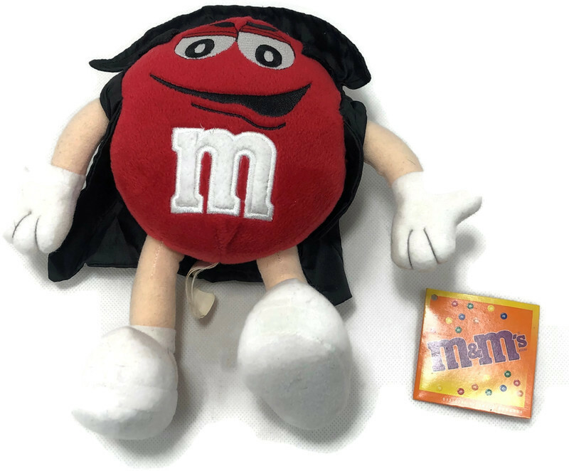VTG 2002 M&M's Candy Toy Fun Friend Red Plush Collectible Halloween Dracula 8"