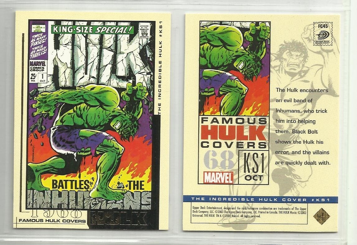 2003 The Incredible Hulk (Upper Deck) FAMOUS COVERS "Parallel Chase Card" #FC45
