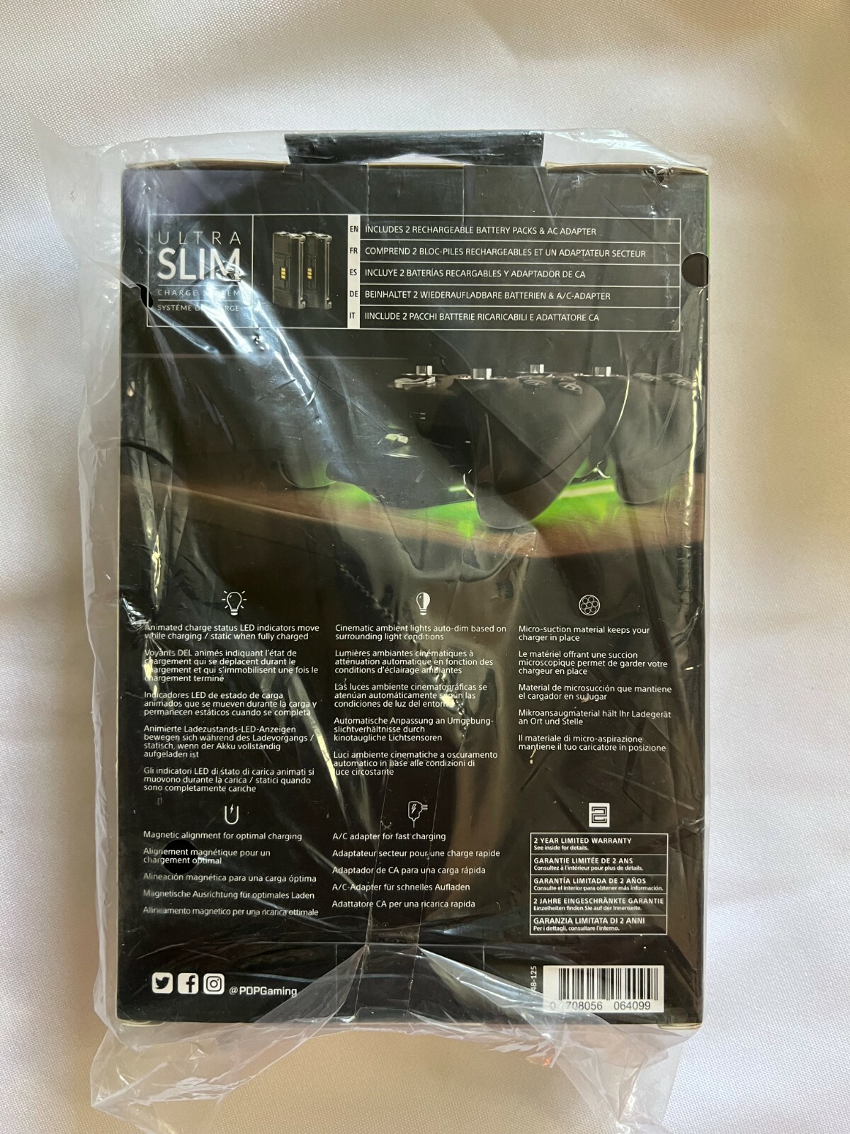 PDP Gaming Magnetic Ultra Slim Charging System Black - Xbox One