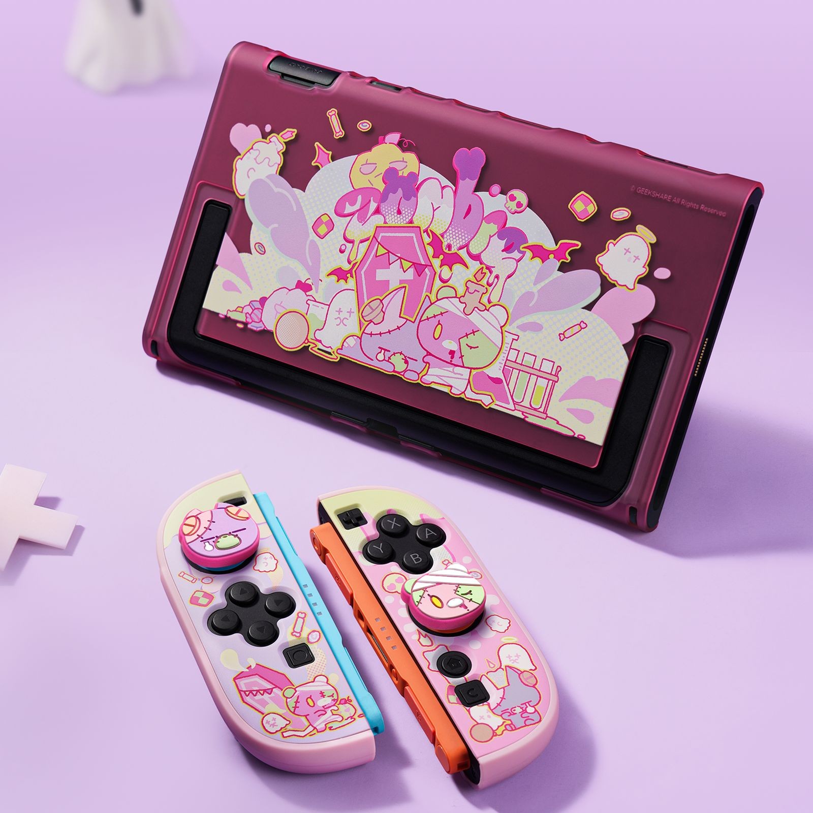 GeekShare Protective Case for Nintendo Switch 2 2025 Joy Con Cover Patchy Buddy
