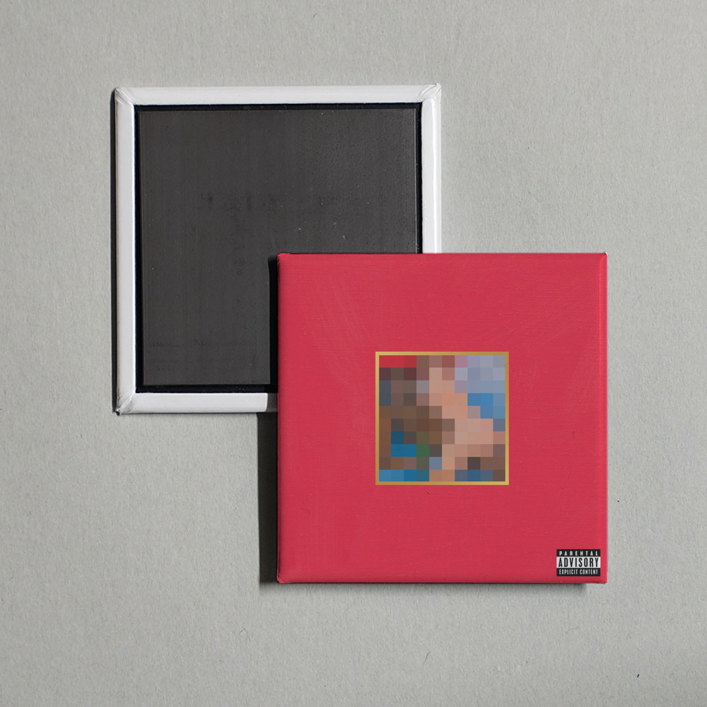 Kanye West - My Beautiful Dark Twisted Fantasy Album Cover Locker Fridge Magnet
