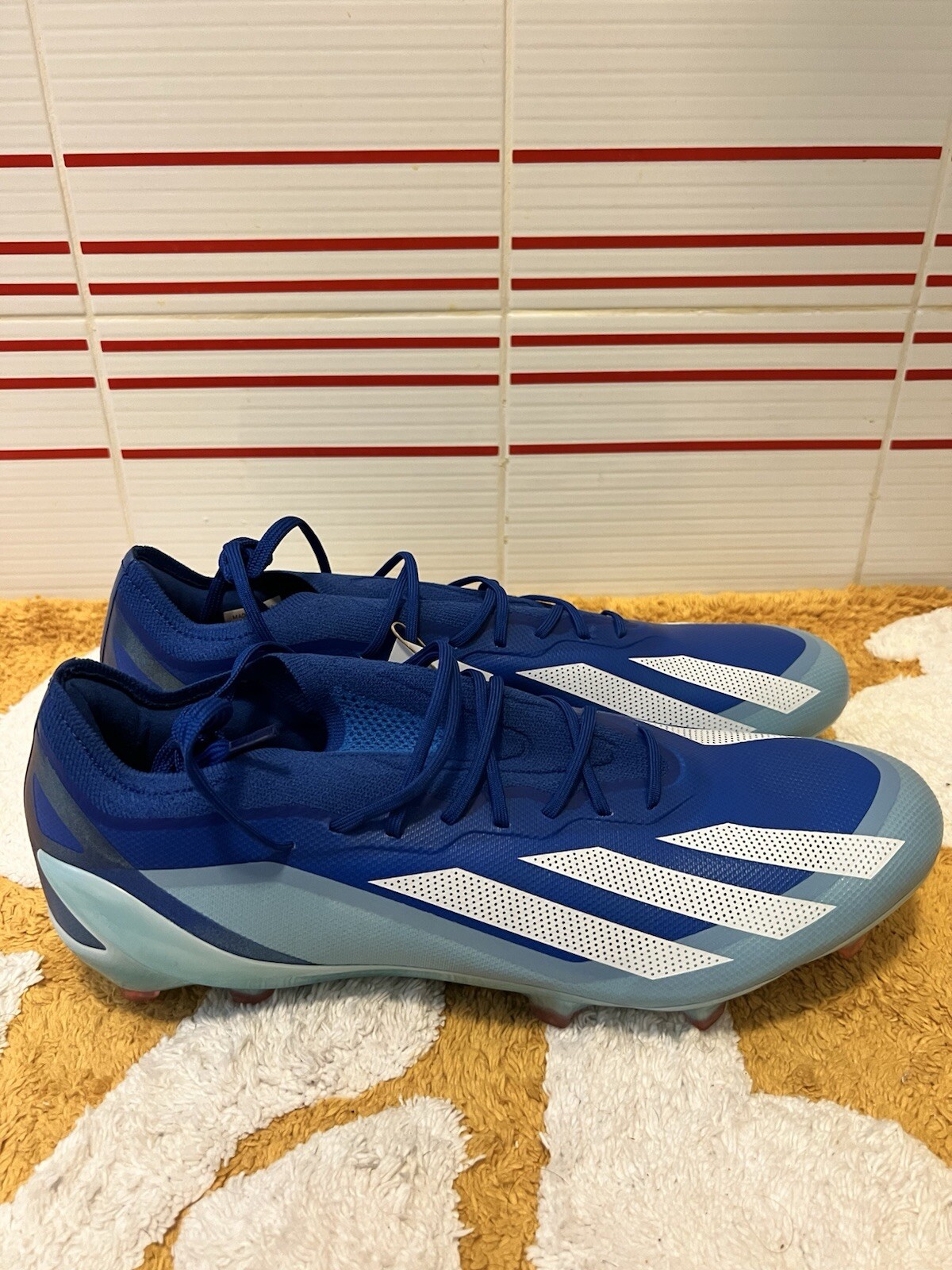 Men 12 Women 13 Adidas X Crazyfast.1 FG GY7416 Blue Soccer Cleats Shoes
