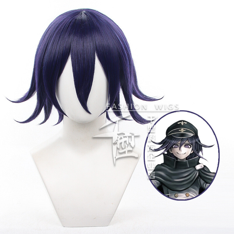 Danganronpa V3 Ouma Kokichi Cosplay Short Wig Heat Resistant Synthesis Wigs