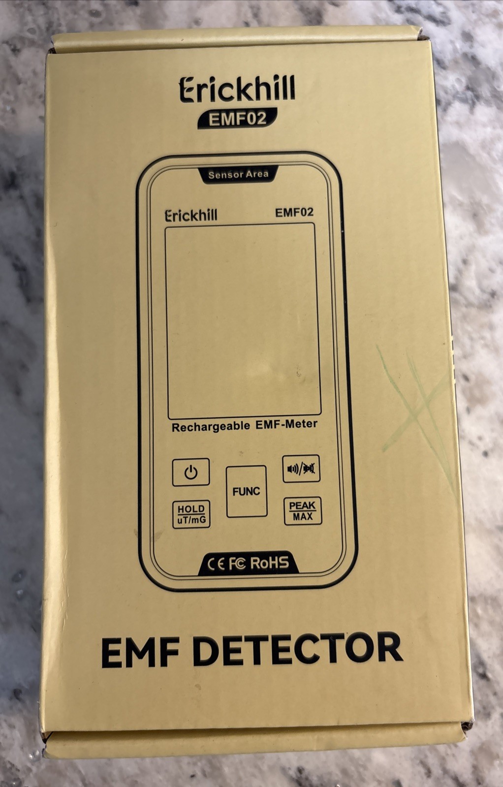 ERICKHILL EMF02 Portable EMF Meter & Radiation Detector RF EF MF & WiFi Signals
