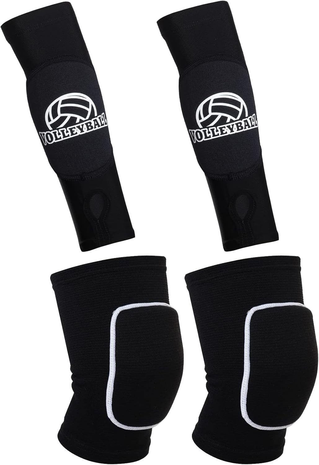 Obmwang 2 Pieces Volleyball Accessories Including Volleyball Knee Pads and Volle