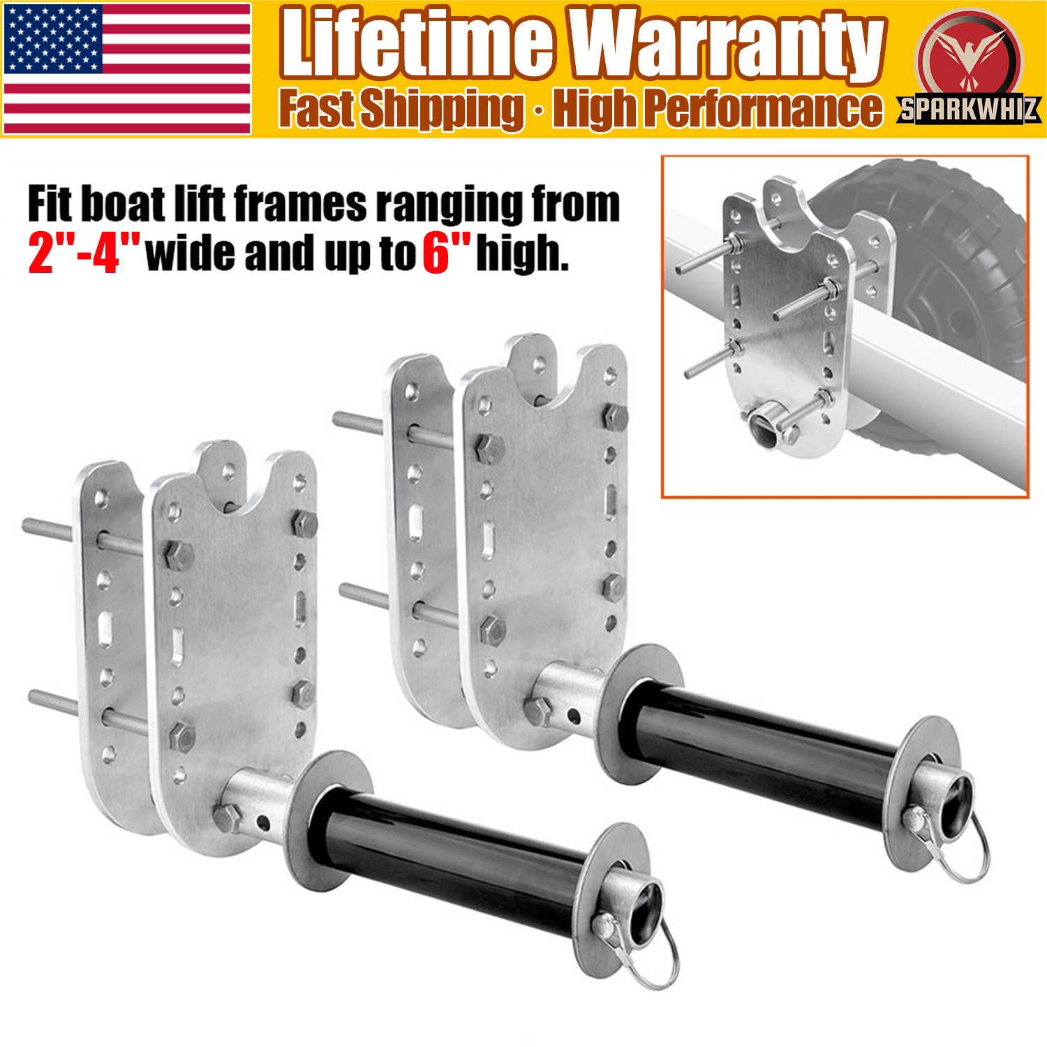 Boat Lift Wheel Kit Adjustable Boat Lift Installation Wheel Kit Heavy Duty Bo...