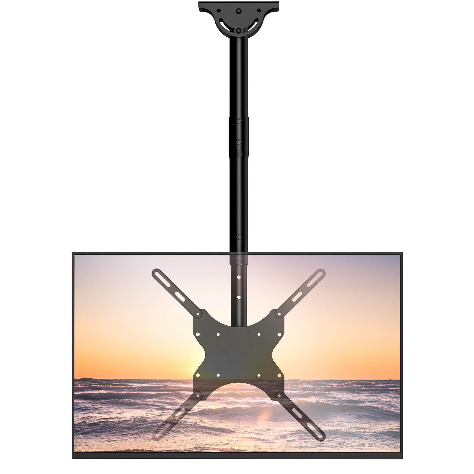 TV Ceiling Mount Adjustable Bracket Fits Most LED, LCD, OLED and Plasma Flat ...