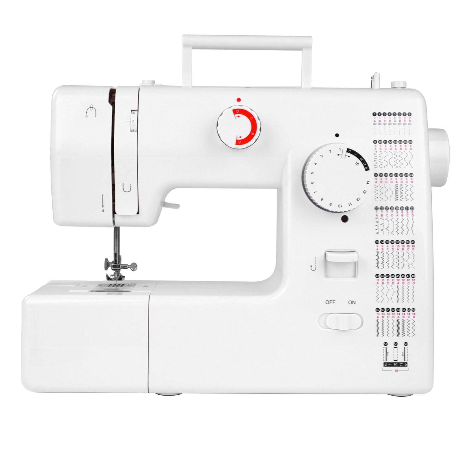 705 Multifunctional Electric Sewing Machine 59 Stitches w/ Foot Pedal US