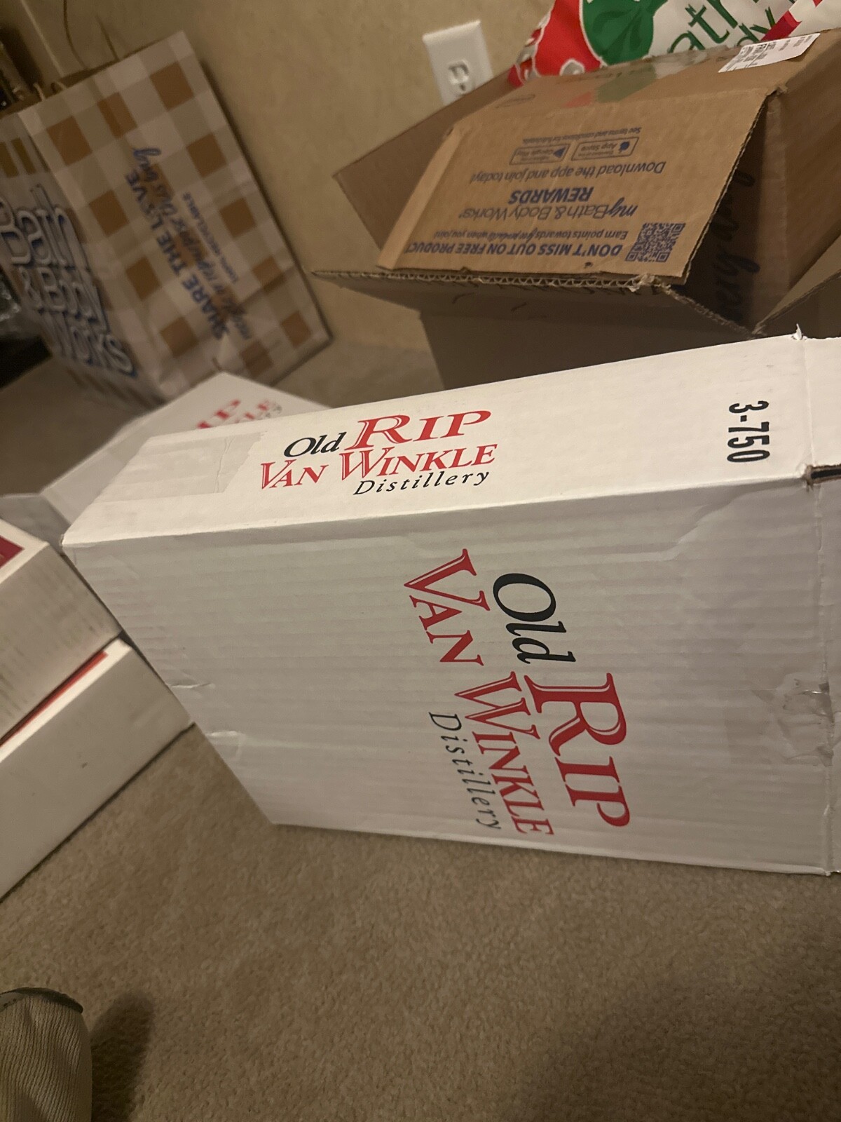 Collectible Empty Box Old Rip Van Winkle 10 year bourbon