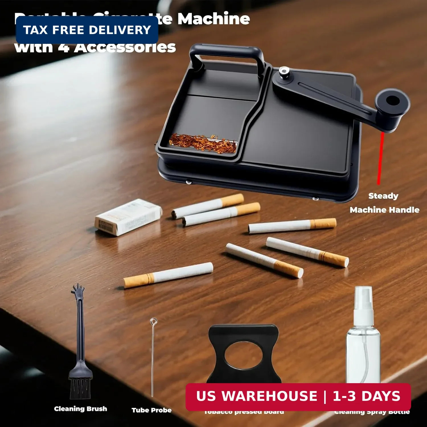 Cigarette Rolling Machine, Manual Cigarette Roller Cigarette Tobacco Injector fo