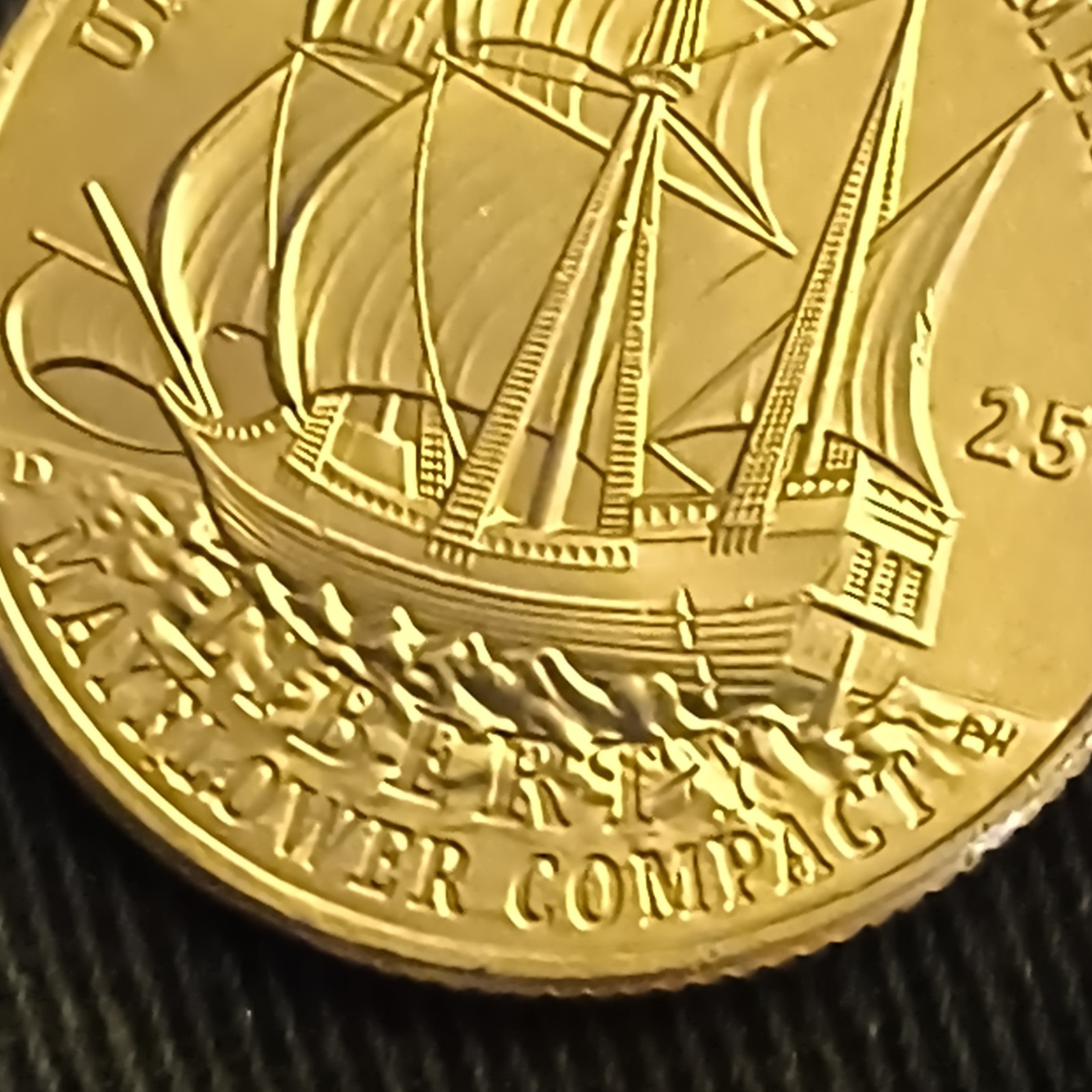 2026 P Mayflower Compact Quarter w/ Die Chip Error on Date - AU