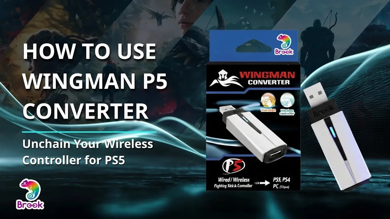 Brook Gaming Wingman P5 -P5 P4 PC Controller Converter Wireless & Wired Ver2026