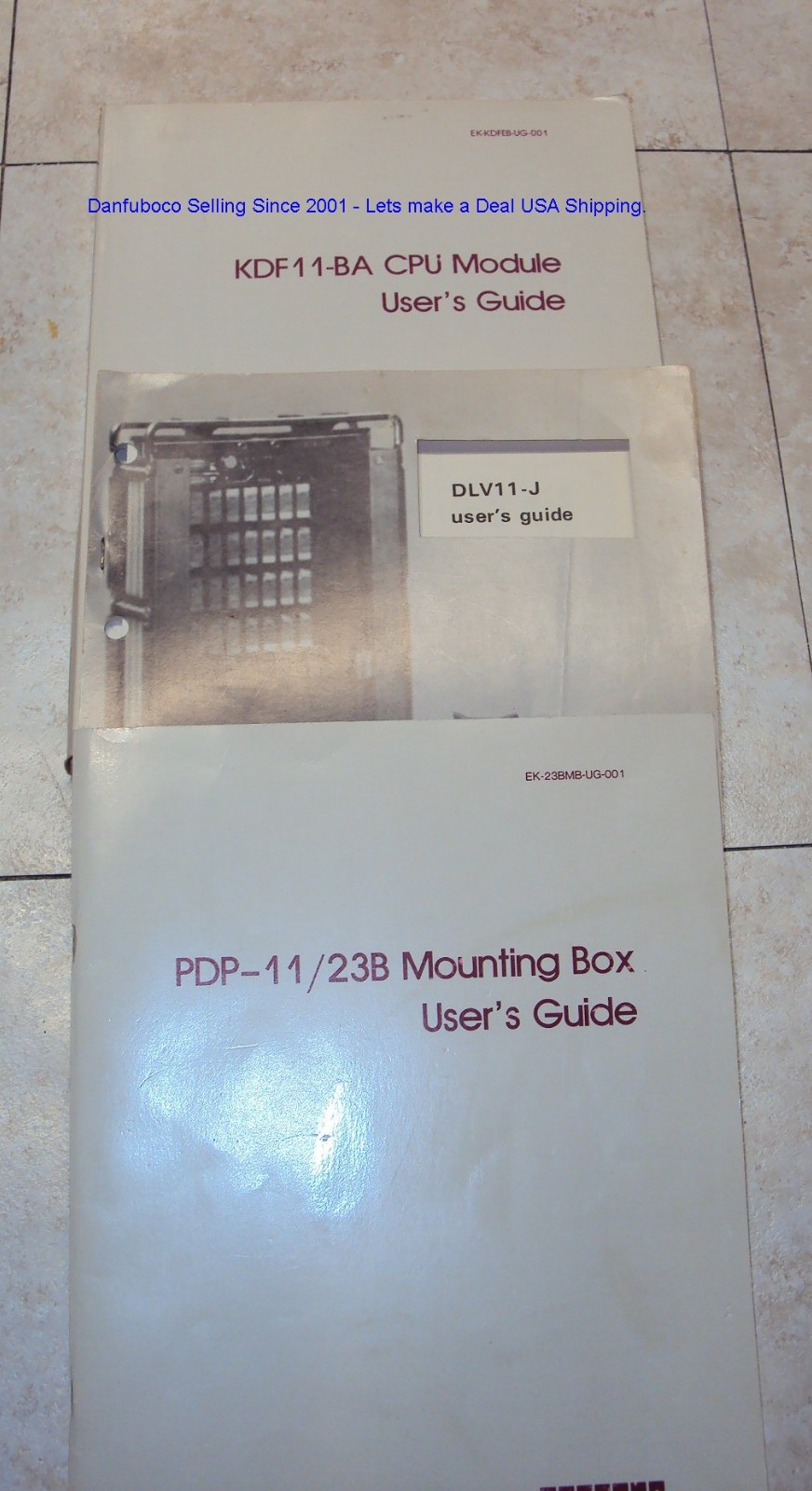 DEC- PDP 11 Books, KDF11-BA CPU manual, PDP11 Mounting Box, DLV11-J CPU manual
