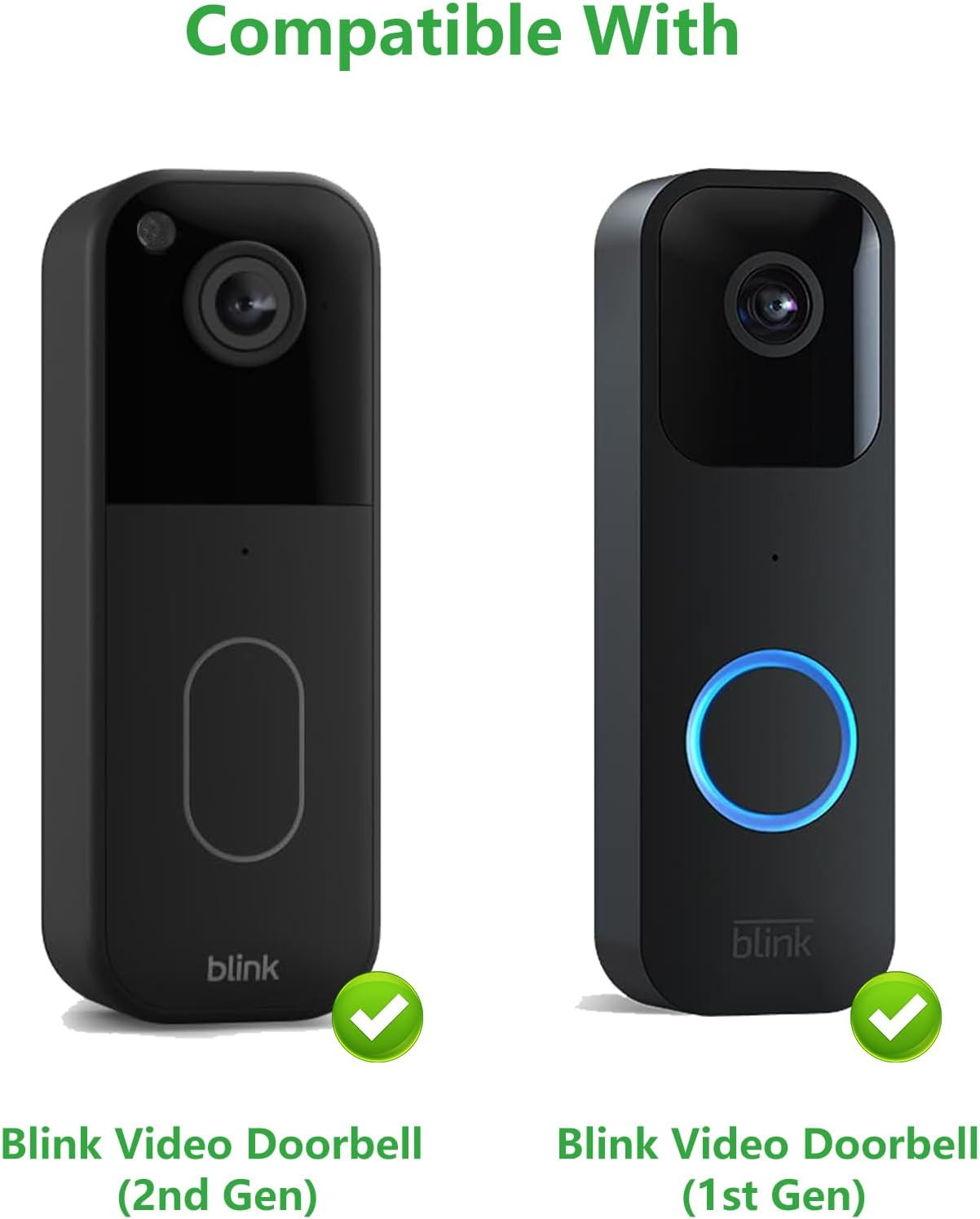Anti-Theft Blink Doorbell Mount, Drill-Free Door Mount for All-New Blink Vide...