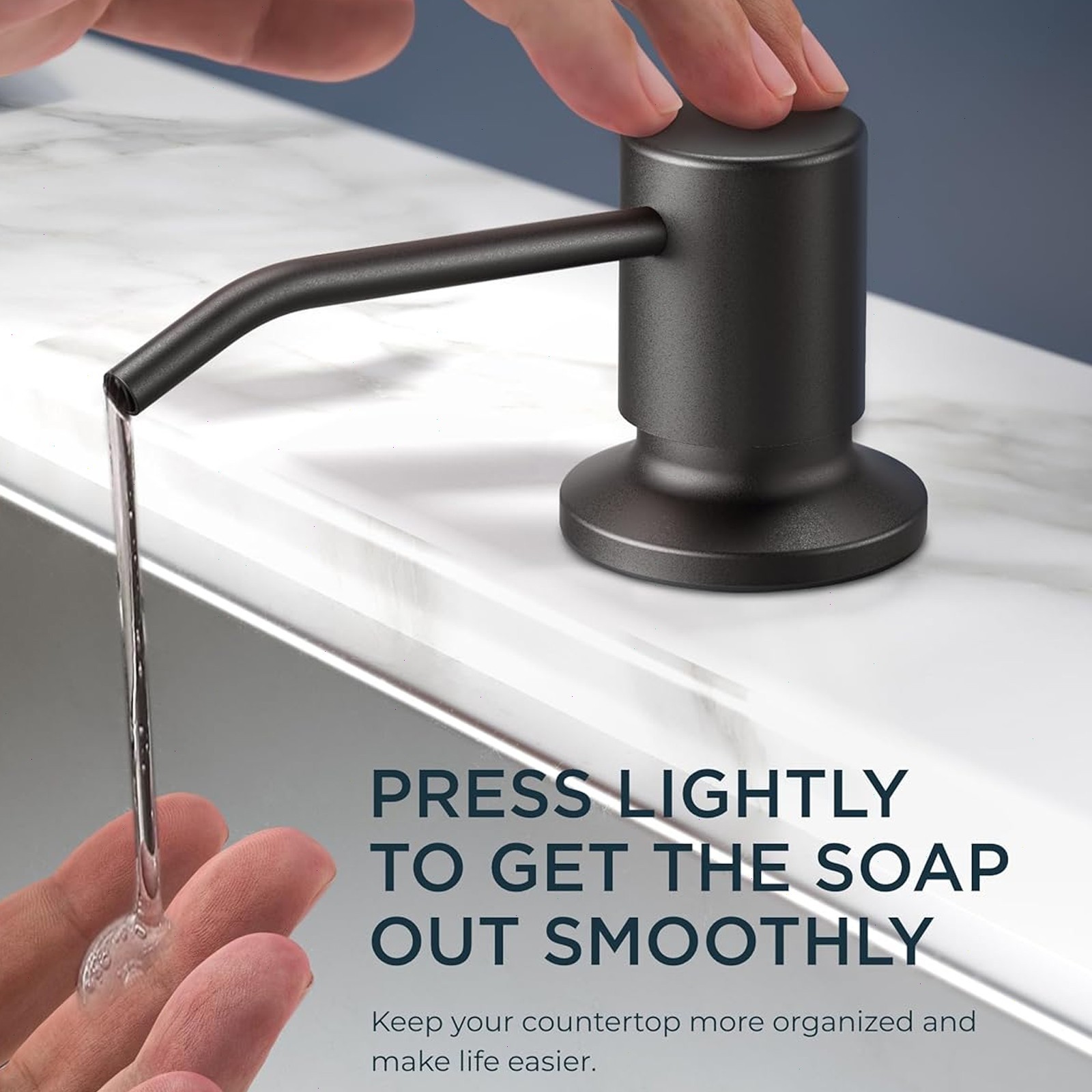 Black Kitchen Faucet with Soap Dispenser High Arc Pull Down Sprayer Sink Mixer